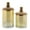 Gold Abstract Round S/2 8", 11"H, variant on Cosmoliving by Cosmopolitan Glam Transparent Smoked Glass with Golden Hue Decorative Jars, Set of 2 4"W x 5"H