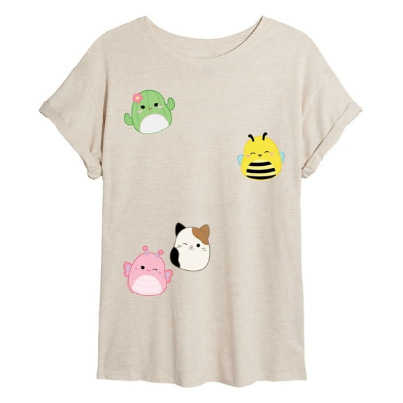 Squishmallows - Cat, Cactus, Bee, Butterfly- Womens Oversized Graphic T-Shirt