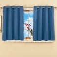 thumbnail image 2 of Collections Etc. Short Blackout Window Curtain Panel, Noise-Reducing and Light-Blocking, Grommet Top, 56" X 45", 2 of 3