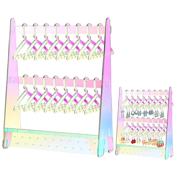 Riguas 1 Set Jewelry Storage Rack Durable Acrylic Earring Rack Holder Convenient Jewelry Stand Organizer for Home