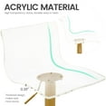 thumbnail image 4 of Bar Stools Set of 2, Adjustable Acrylic Swivel Airlift Barstools, Modern Counter Stools with Back and Footrest for Bar, Kitchen, Dining Room (Gold), 4 of 8