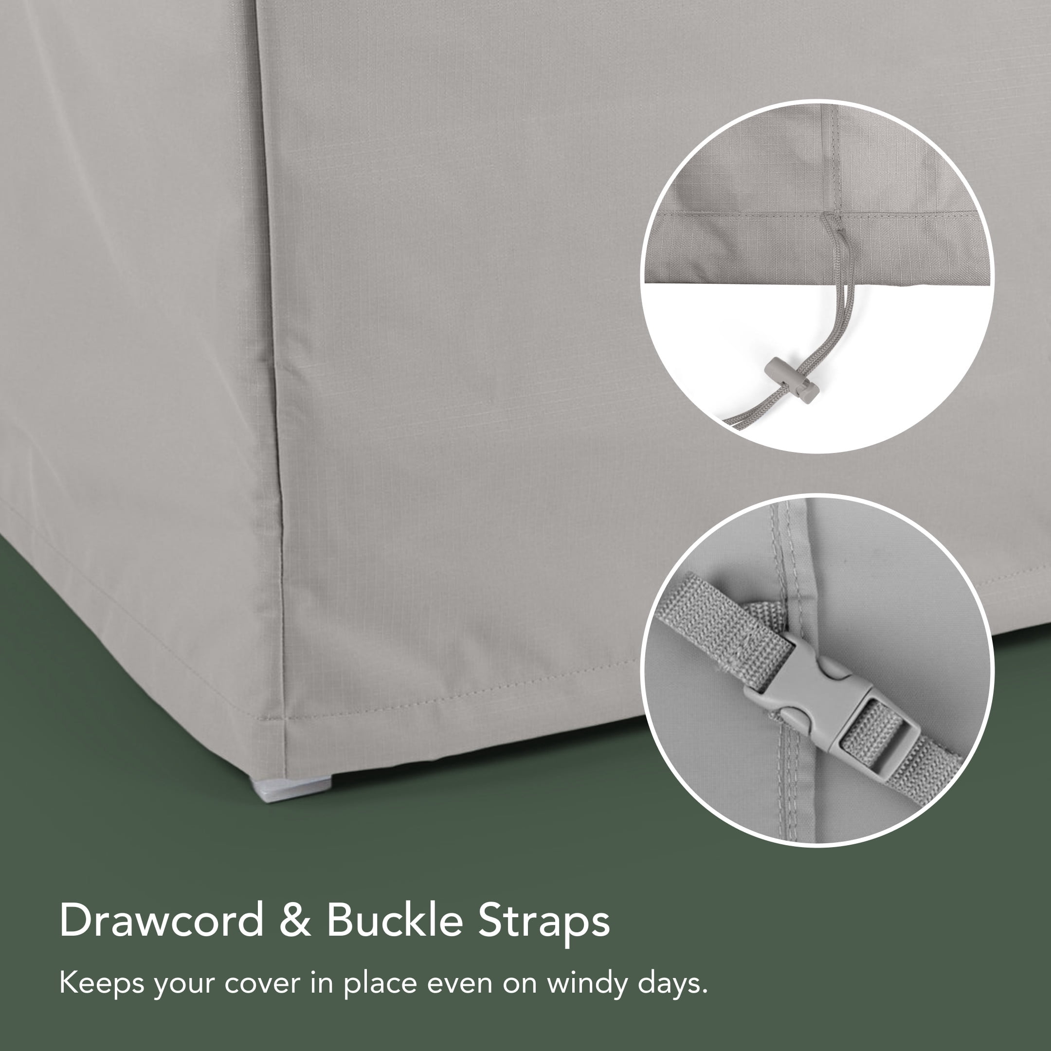Covermates Outdoor Dartboard Cover - Weather Resistant, Drawcord Hem, 18-24 Diameter, Grey