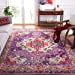 thumbnail image 3 of Safavieh Monaco Collection MNC243P Boho Chic Medallion Distressed Non-Shedding Stain Resistant Living Room Bedroom Area Rug, 6'7" x 6'7" Square, Violet / Fuchsia, 3 of 5