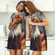 thumbnail image 4 of Balery Bald Eagle Pilot Camisón de manga corta con cuello redondo para mujer, cómodo y elegante., 4 of 6