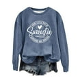 thumbnail image 2 of WTXUE Chandail en Molleton Rétro Simple Sans Capuche Imprimé en Anglais "Your Little Of Sarcastique Sunshine Has Arrived" Coupe Décontractée (Femmes) Taille TTG, 2 of 7