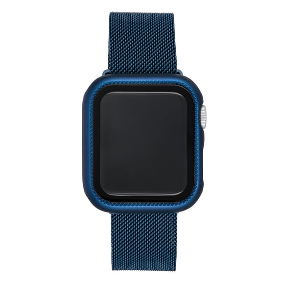 Sol-Light Navy Mesh Apple Smartwatch Band and Bumper Set, Wristwatch Bands, 40mm
