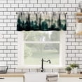 thumbnail image 2 of Foggy Forest Valance Curtain, Misty Green Forest Natural Landscape Pine Larch Trees Mist Mountain Windows Curtain Valance for Kitchen Dining Room Home Decor, One Panel 54x18in, 2 of 6