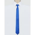 thumbnail image 2 of CORBATAS DE HOMBRE PREATADAS DE COLOR SÓLIDO INSPIRADOR CHIC PARA EL DÍA DEL PADRE, CORBATA CON CREMALLERA AJUSTABLE PARA NOVIO, AZUL REAL, TALLA ÚNICA, 2 of 5