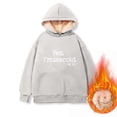 thumbnail image 3 of Yes,I'm Still Freezing -Me 24:7 Fleece Lined Hoodie Sweatshirt Oversized Long Sleeve Hoodies Funny Letter Pullover Hooded Tops, 3 of 4
