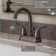 thumbnail image 5 of Builders Shoppe 2020BZ Two Handle Centerset Lavatory Faucet, Brushed Bronze Finish, 5 of 5