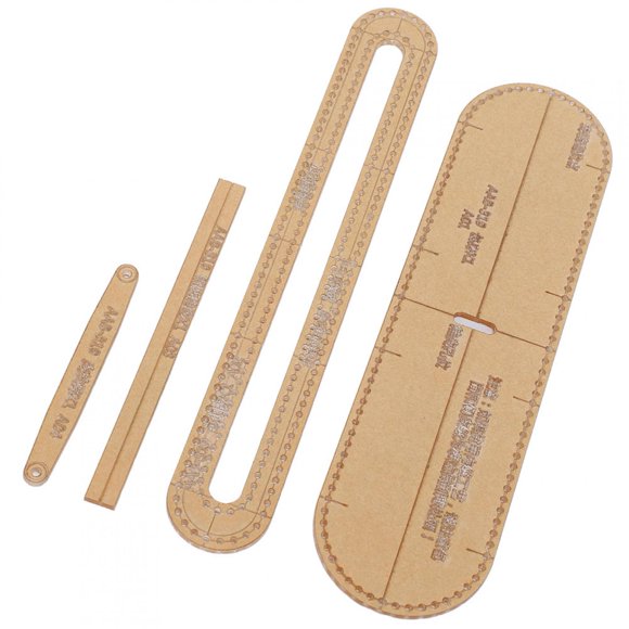 Patrón para hacer billeteras, 4 piezas, plantilla acrílica para hacer billeteras cortas, herramientas para hacer manualidades, características mejoradas