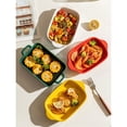 thumbnail image 4 of Baked Rice Baking Dish Ceramic Double Ear Baking Bowl Home Microwave Plate Oven Special Utensils, 4 of 5