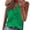 Green, variant on yunLCZ Basic T Shirts Womens Sleeveless Ruffle Peplum Front Tank Tops Casual Summer V Neck Shirts Office Shirts Blue L