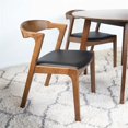 thumbnail image 6 of Allora Mid Century 5 Piece Fabric Dining Chair Set in Walnut Black, 6 of 7