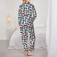 thumbnail image 6 of Goofa Heart Panda Printed Women’s 2 Piece Pajama Set Super,Pajamas Women's Long Sleeve Sleepwear Soft Button Down Loungewear Pjs Lounge Set Nightwear-X-Large, 6 of 9