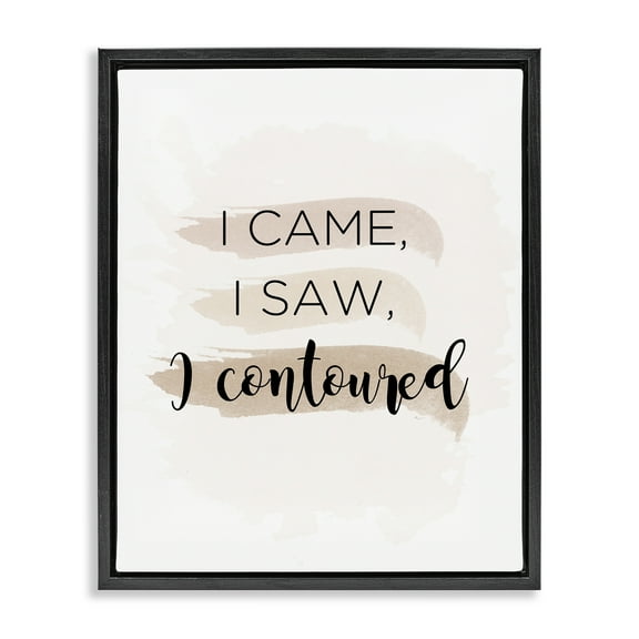 Stupell Industries Came Saw Contoured Beauty & Fashion Painting Black Floater Framed Art Print Wall Art, 17 x 21