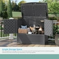 thumbnail image 3 of Suncast Backyard Oasis 195 Gal Vertical Deck Box for Outdoor Storage, Gray, 3 of 9