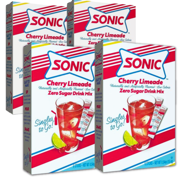 Sonic Cherry Limeade Singles to Go Powdered Drink Mix, SugarFree Water