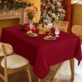 thumbnail image 3 of Rectangle 100% Cotton Tablecloth - Pack of 6 - Burgundy Solid (54 x 54 Inch) Table Covers for Dinnings, Weddings, Banquet & Parties - 400TC Table Runners & Linen, Wrinkle Free and Ultra Soft., 3 of 5