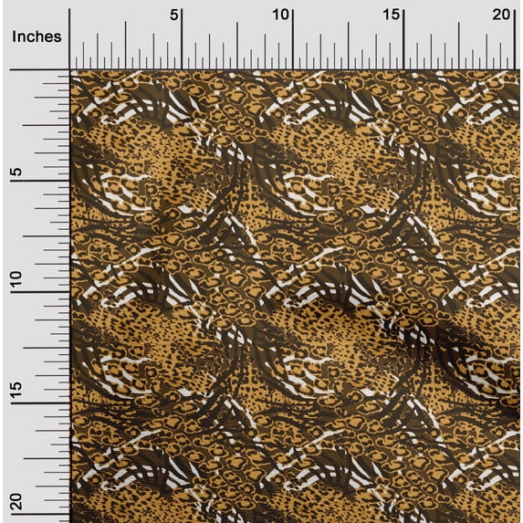 oneOone Viscose Jersey Gamboge Yellow Fabric Animal Skin Sewing Fabric By The Yard Printed Diy Clothing Sewing Supplies 60 Inch Wide-JRH