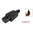 thumbnail image 2 of 2X Black IEC320 C15 Female Outlet Socket Power Adapter Connector AC 250V 10A,2 Socket Adapter,black, 2 of 2