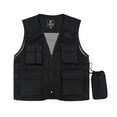 thumbnail image 4 of Men's Fishing Vest Multi Pockets Outerwear Quick Dry Breathable Lightweight Vest Black XL, 4 of 8