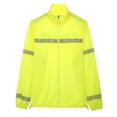 thumbnail image 2 of Yaoyar High Visibility Safety Jacket, Neon Yellow, Reflective Stripes, Polyester, Lightweight, Full Zip, Long Sleeve, Workwear for Running, Cycling, Construction, 2 of 9