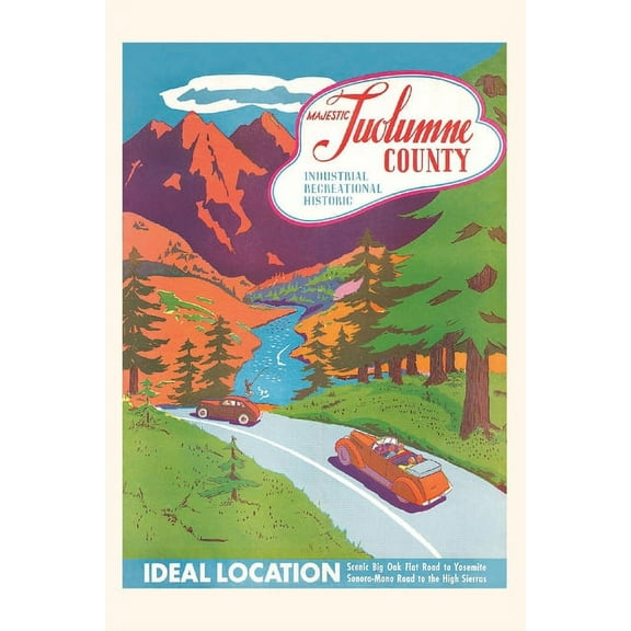 Pocket Sized - Found Image Press Journals: Vintage Journal Travel Poster for Tuolumne County (Paperback)