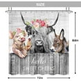 thumbnail image 3 of Farm Cow Shower Curtain 60Wx72H Inch Funny Vintage Bull Cattles Western Animal Rustic Wooden Shower Curtain Bathroom Set Country Nature Waterproof Bath Decoration Accessories Home Decor, 3 of 6