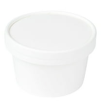 Coppetta Round White Paper To Go Cup Lid - Fits 5 oz - 3 1/2" x 3 1/2" x 1/2" - 200 count box