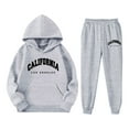 thumbnail image 3 of Kiijoy Sweatsuit for Toddler Girls California Print Hoodie Sweatpants Outfits, Sizes 3-4T, 3 of 3