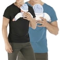 thumbnail image 7 of [2-PACK] SCHUHLAND Kangaroo Dad Shirt - Multi-functional Baby Carrier T-Shirt, Hands-Free Bonding Pouch Top for New Dads, Breathable Casual Men's Tee, 7 of 7