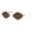 Gold (Brown), variant on Diamond Shape Sunglasses Lightweight Half Metal Frame Designer UV400 Gold, Black