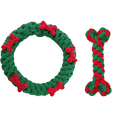 thumbnail image 1 of Christmas Toy，Christmas Dog Rope Toy Gift Chew Toy for Puppy Teething Cleaning and Training, 1 of 5