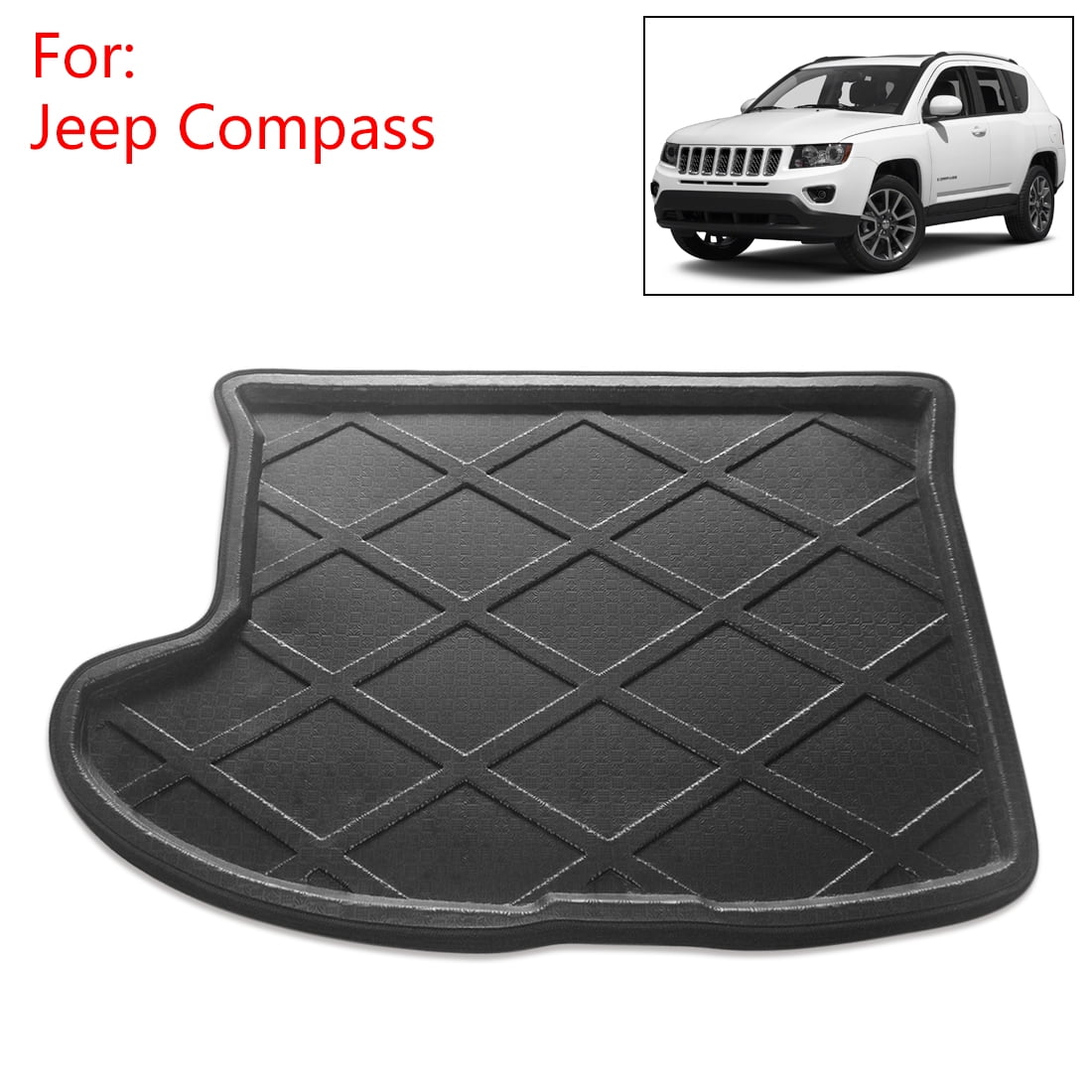 Car Rear Trunk Tray Liner Cargo Floor Mat for Jeep Compass 20072016