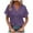 Purple, variant on Edvintorg Blouses for Women Dressy Casual Fashion Solid Color V Neck Button Shirt Plus Size Womens Summer Tops