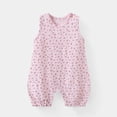 thumbnail image 2 of THDHVS Toddler Girl Outfits,Floral Print Sleeveless Muslin Romper for Baby Girl Summer Sleepwear Loungewear and Home Comfortable Wear,Baby Girl Clothes 1-2 Years, 2 of 6