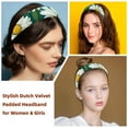 thumbnail image 2 of 2 Pack Daisy Headbands for Women Fashion Wide Headband Yoga Workout Head Bands Hair Accessories Band, 2 of 6
