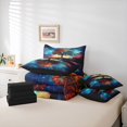 thumbnail image 6 of Homewish Tree Of Life Botanical Art 7-Piece Twin Bedding,Watercolor Gradient Bedding Comforter Set,Black Reversible, 6 of 8