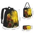 thumbnail image 4 of Naloa Cactus Flowers Print Large Capacity Backpack Lunch Bag Pencil Case Combination 3 Piece Set for Student, 4 of 8