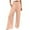 Pink, variant on Womens Palazzo Pants Elastic High Waist Stretch Trousers Casual Loose Baggy Pajama Lounge Pants