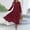 A568 Wine, variant on Xdegoge Elegant Modest Dress for Women Midi Pleated Crewneck Long Sleeve Summer Sundress Solid Color with Pockets Flowy Flattering Formal Office Church Wedding Guest Party Wear