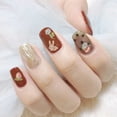 thumbnail image 4 of Tkrady Easter Nail Stickers New 3D Back Glue Golden Egg Bunny Easter Nail Stickers-A, 4 of 5