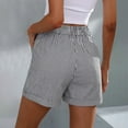 thumbnail image 6 of Women's High Waisted Baggy Shorts Linen Casual Comfy Summer Cotton Outfits Fashion Clothing Summer Flowy Shorts with Pockets S-2XL, 6 of 7
