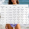 thumbnail image 3 of Cowsor 2-12 Years Girls One Piece Swimsuit Purple Stripe Print Long Flutter Sleeve Training Style Comfortable Modest Swimwear for Pool, 3 of 6