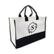 thumbnail image 2 of Bolso Tote de lona para mujer - Bolso de playa personalizado con interior forrado, bolsa grande de 16,5x12,5x5,9 pulgadas para viajes, gimnasio y comida, 2 of 5