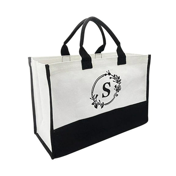 Guozer Women's Fashion Canvas Handbag Canvas Letter Beach Bag Fashion European And American Fashion Handbag Canvas Shopping Bag