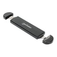 thumbnail image 1 of Gabinete USB a SDD M.2 NVMe y SATA Manhattan Conexión USB 3.2 Gen 2 Tipo-C Macho y Tipo-A Macho, para SSDs, 1 of 4