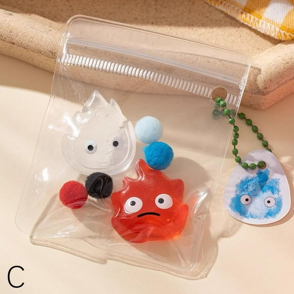 Calcifer Fire Demon Hayao Miyazaki Howl'S Moving Castle Peripheral Creative Toys Blue Fire Red Fire Squeeze Music