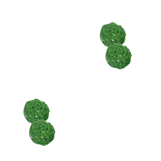 Bewildely 10 Uds bolas de ratán vibrantes de de para decoración del hogar personalizable ratán verde Verde 2Conjunto